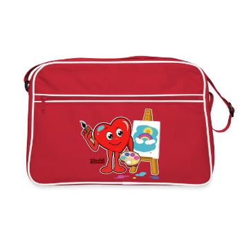 Mucki Kreativ - Retro Tasche - Rot/Weiß - Vorne