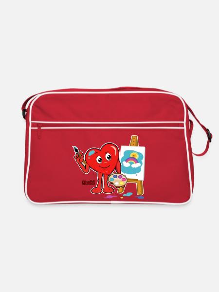 Mucki Kreativ - Retro Tasche - Rot/Weiß
