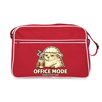 Office Mode Schaf-Edition - Retro Tasche - Rot/Weiß - Vorne