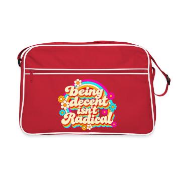 Being Decent Isn't Radical Retro - Retro Tasche - Rot/Weiß - Vorne