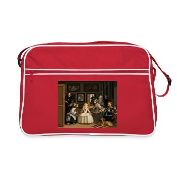 Pixelated Las Meninas - Retro Bag - red/white - Front