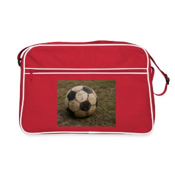 Football au bord du terrain - Sac Retro - rouge/blanc - Devant