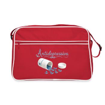 Anker-Antidepressiva Design - Retro Tasche - Rot/Weiß - Vorne