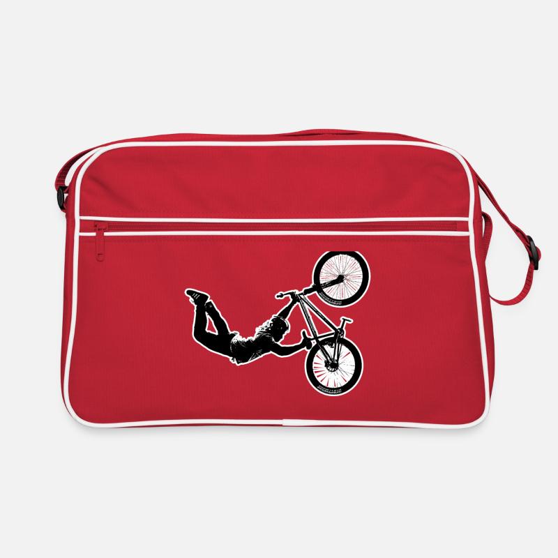 BMX DIRT JUMP TRICK - Retro Tasche - Rot/Weiß