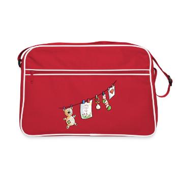 Vêtements de bébé ligne - bébé - sucettes - Jouets - Sac Retro - rouge/blanc - Devant