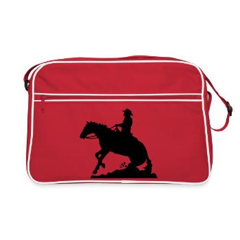 Western Riding Man - Retro Bag - red/white - Front