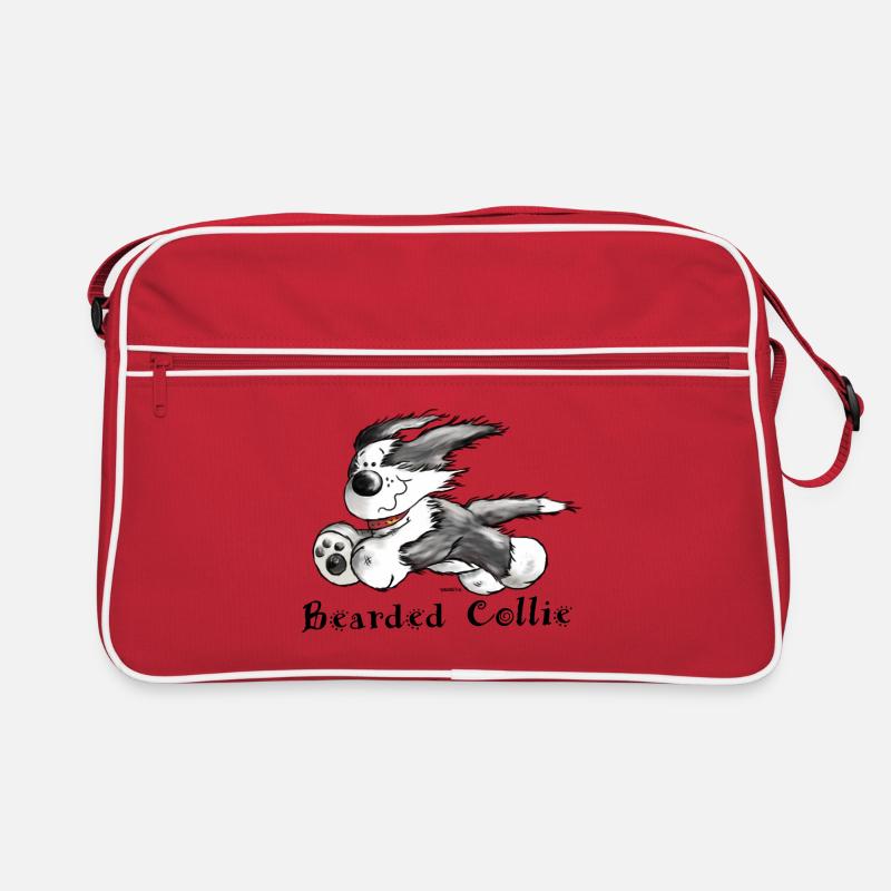 Bearded Collie Retro Tasche