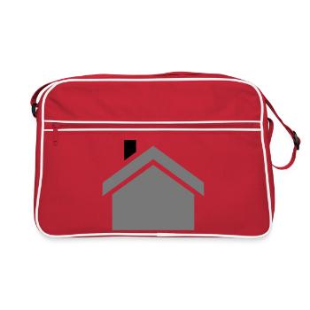 haus - Retro Tasche - Rot/Weiß - Vorne