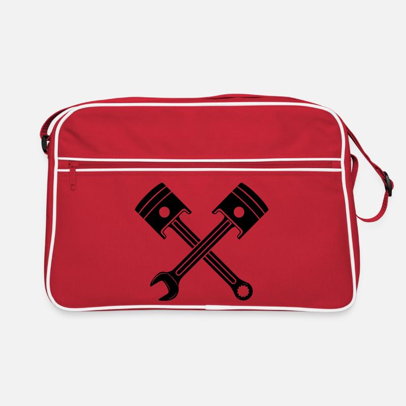 Engine piston key crossed Retro Bag