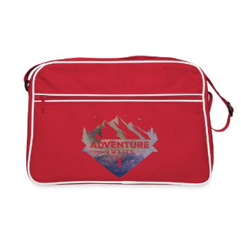 Abenteuer erwartet Sie - Retro Tasche - Rot/Weiß - Vorne