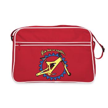 Je suis tellement sans roues - Sac Retro - rouge/blanc - Devant