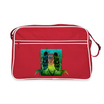 Sirènes au coucher du soleil - Sac Retro - rouge/blanc - Devant
