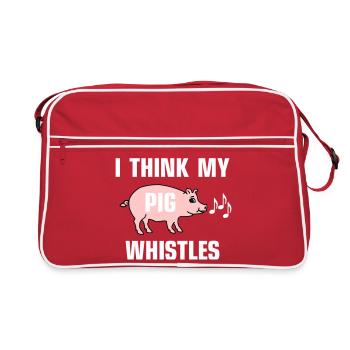 Je pense que mon cochon siffle - Sac Retro - rouge/blanc - Devant