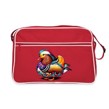 Canard mandarin - Sac Retro - rouge/blanc - Devant