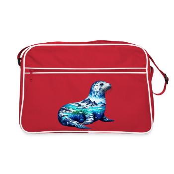 Phoque - Sac Retro - rouge/blanc - Devant