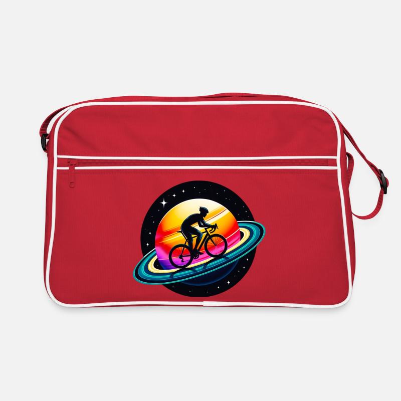 Cycliste sur Saturne Sac Retro