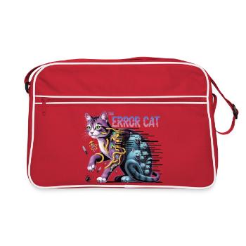 The Errant Cat Digital Art - Retro Bag - red/white - Front