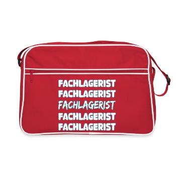Gift for warehouse specialist - Retro Bag - red/white - Front