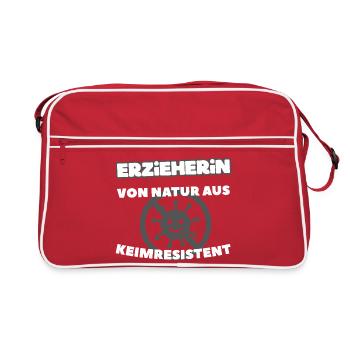 Éducateur naturellement résistant aux germes - Sac Retro - rouge/blanc - Devant