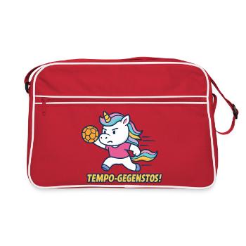 Speed Counter-Kick Unicorn Handball Attack - Retro Bag - red/white - Front