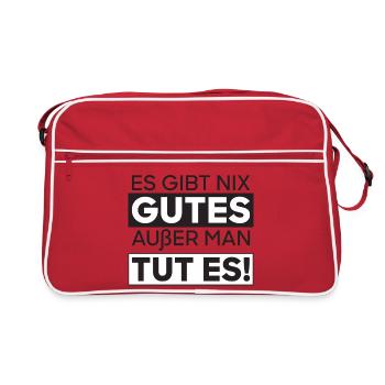 No excuse – do it - Retro Bag - red/white - Front