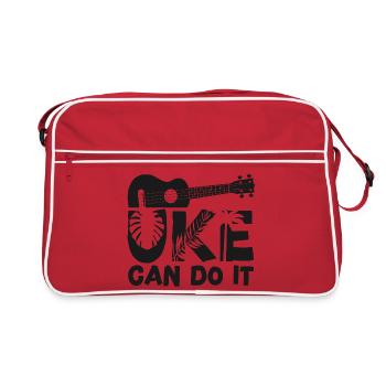 Hawaiian Ukulele Uke Uke Can Do It - Retro Bag - red/white - Front