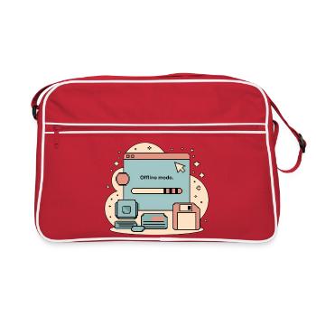 Internet rétro mode hors ligne - Sac Retro - rouge/blanc - Devant