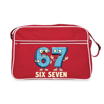 US Flag 67 Memes Six Seven - Sac Retro - rouge/blanc - Devant
