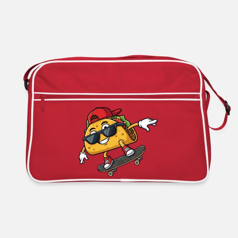 Slogan cool du skateboarder taco Sac Retro