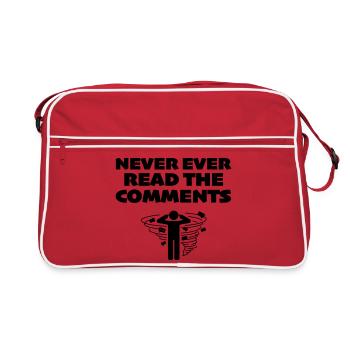 Never Ever Read the Comments Online - Retro Bag - red/white - Front