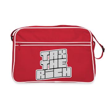 Taxer les riches - Sac Retro - rouge/blanc - Devant
