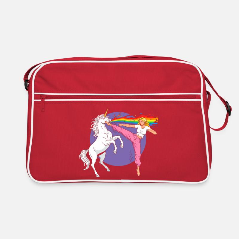 Battle Rainbow: Unicorn vs Dancer Retro Bag