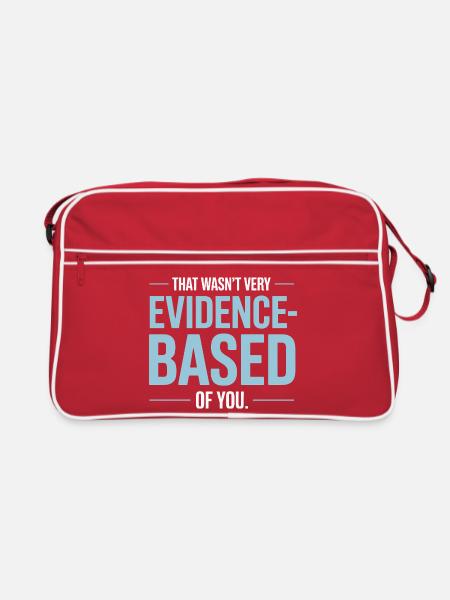 That Wasn't Evidence Based Medicine Lab Nerd Doctor - Retro Bag - red/white - Front