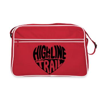 Highline_Trail_Herz_zweiteilig_schwarz - Retro Tasche - Rot/Weiß - Vorne