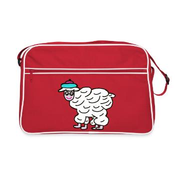 Sheep Hiking Sheep - Retro Bag - red/white - Front