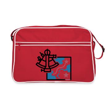Vecteur de navigation de la carte du sextant - Sac Retro - rouge/blanc - Devant