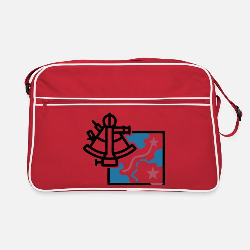 Sextant Navigation Karte Vektor Retro Tasche