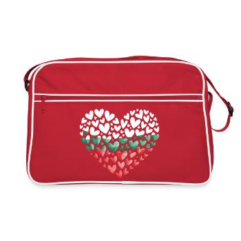 Drapeau bulgare Cœur bulgare - Sac Retro - rouge/blanc - Devant