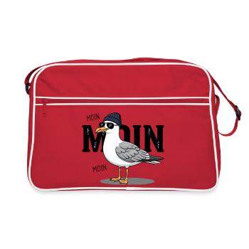 Mouette avec casquette et lunettes de soleil Mer Baltique - Sac Retro - rouge/blanc - Devant