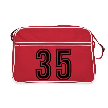 35 Number symbol - Retro Bag - red/white - Front