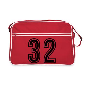 32 Number Symbol - Retro Bag - red/white - Front