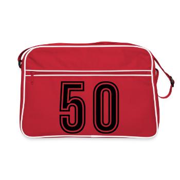 Symbole de 50 chiffres - Sac Retro - rouge/blanc - Devant