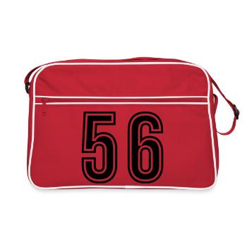 56 Number Symbol - Retro Bag - red/white - Front