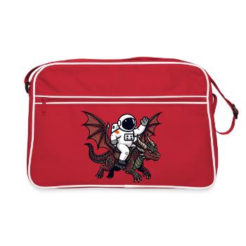 Astronaut Rider sur Dragon - Sac Retro - rouge/blanc - Devant