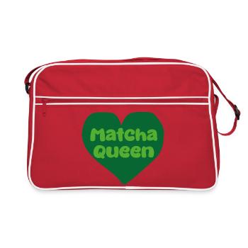 Matcha Queen Heart Design - Sac Retro - rouge/blanc - Devant