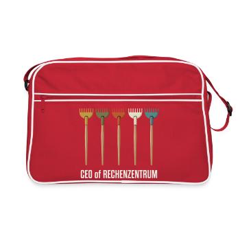 CEO of Rechenzentrum Gärtner - Retro Tasche - Rot/Weiß - Vorne