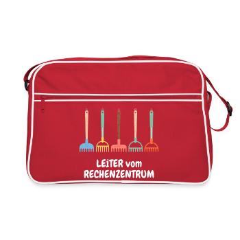 Leiter Vom Rechenzentrum Gartenarbeit - Retro Tasche - Rot/Weiß - Vorne