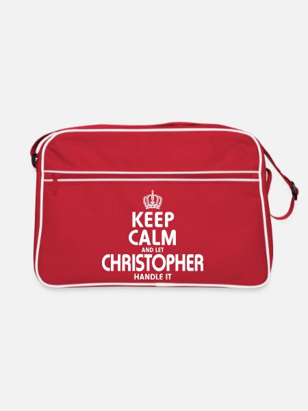 CHRISTOPHER: Regel das. - Retro Tasche - Rot/Weiß