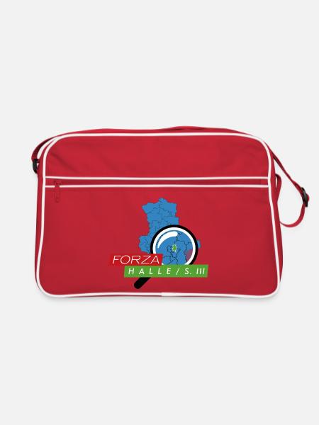 Halle-S-III - Retro Tasche - Rot/Weiß