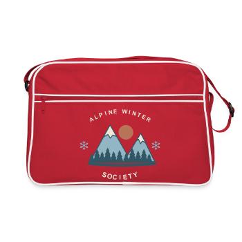 Alpine Winter Society - Retro Tasche - Rot/Weiß - Vorne